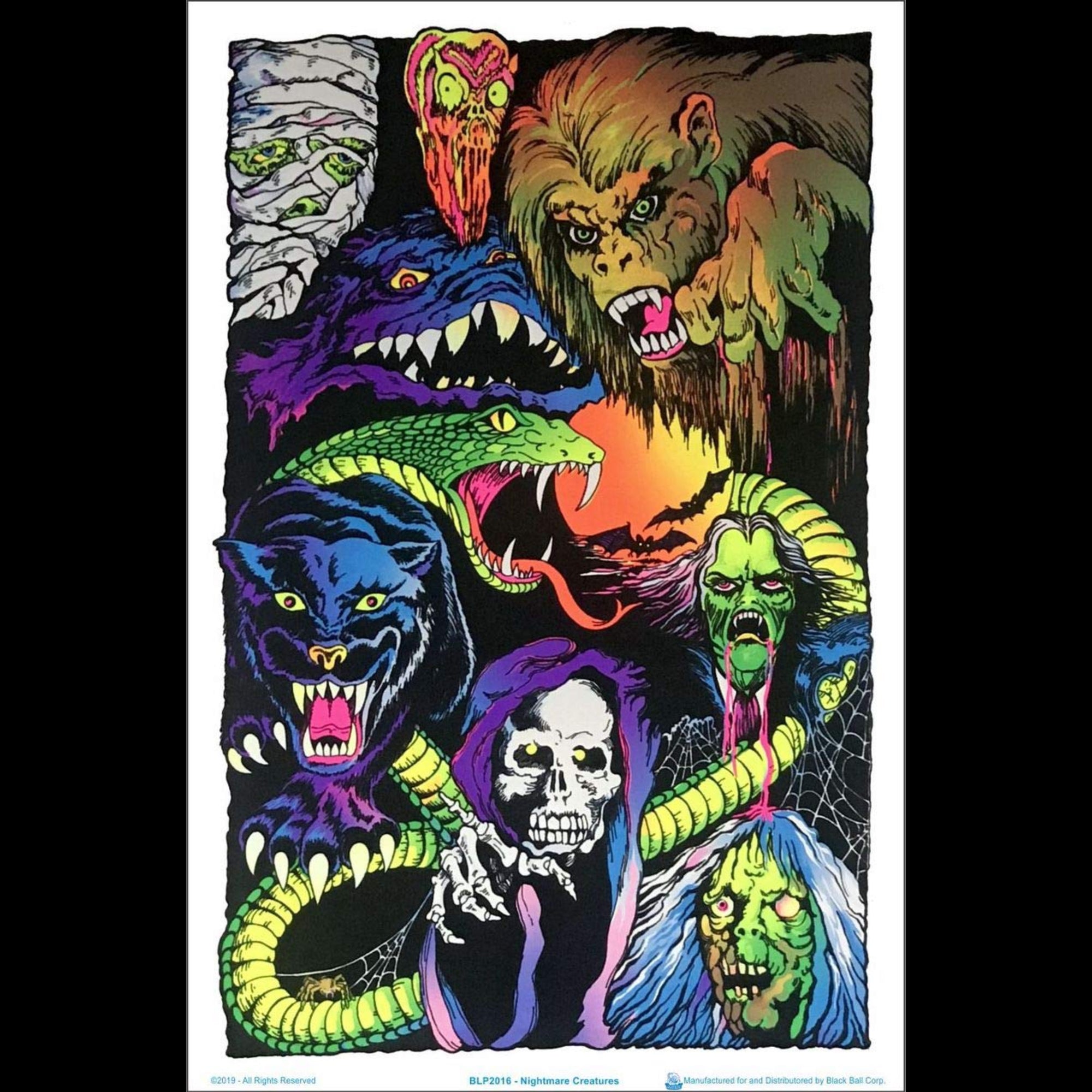 Nightmare Creatures Blacklight Poster