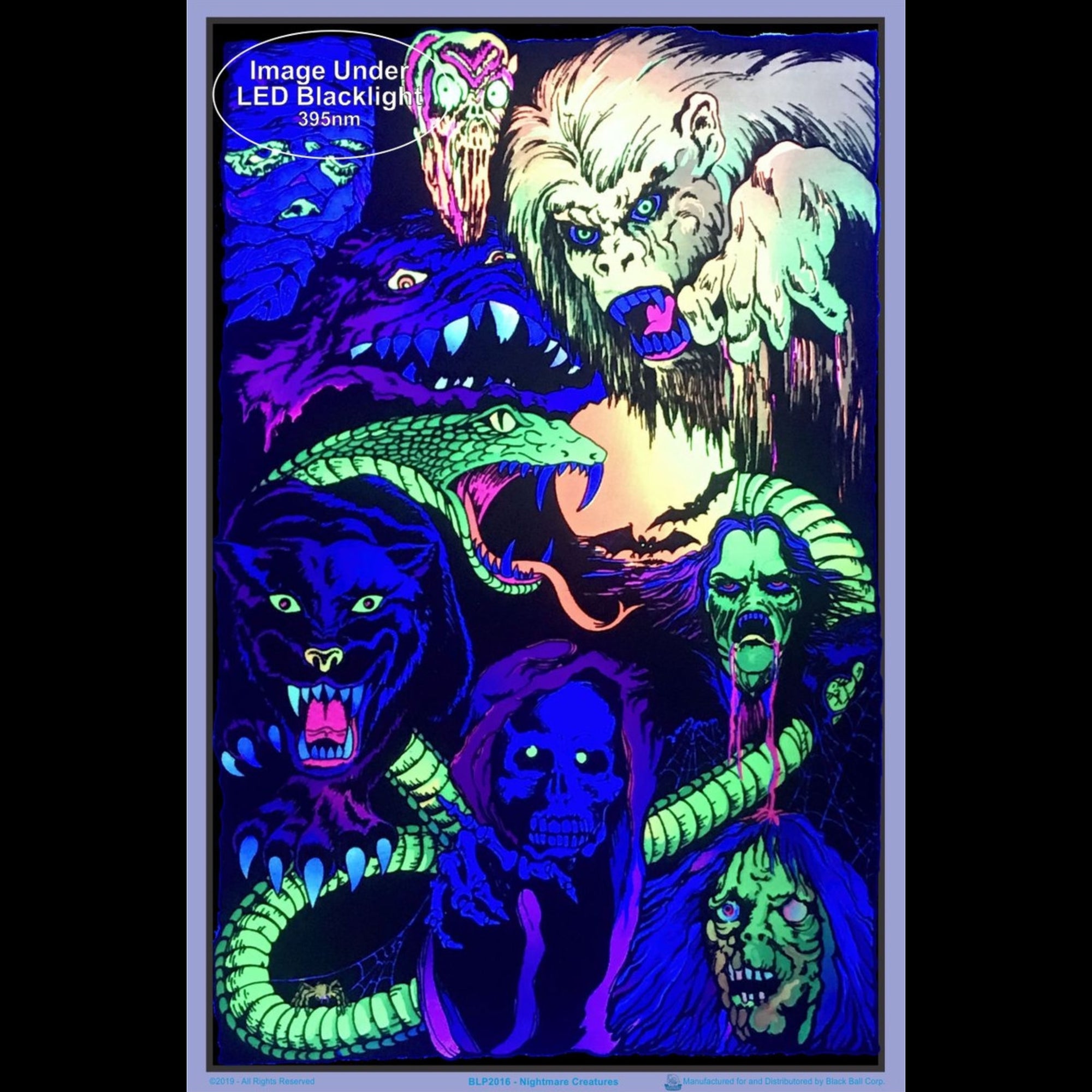 Nightmare Creatures Blacklight Poster