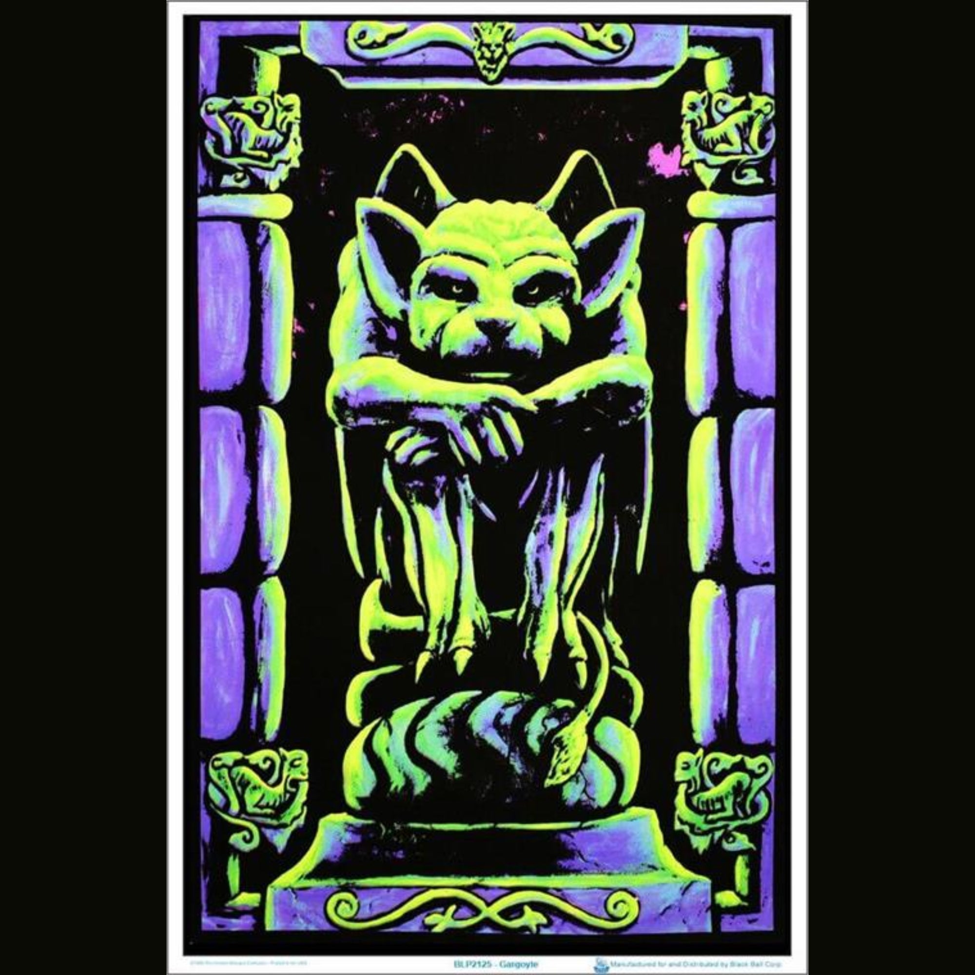 Gargoyle Blacklight Poster