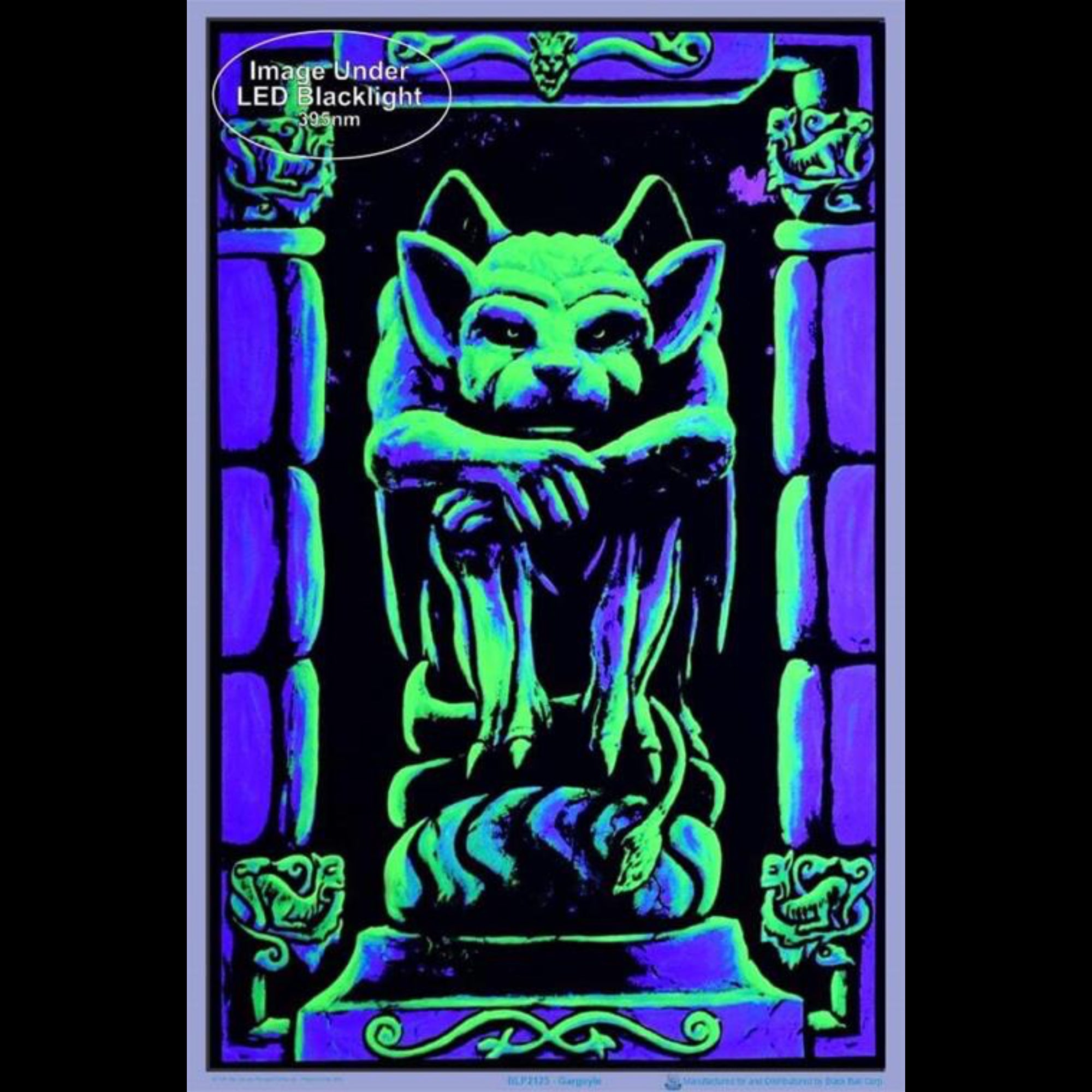 Gargoyle Blacklight Poster